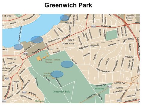 Greenwich Map London Photo Areas And Routes