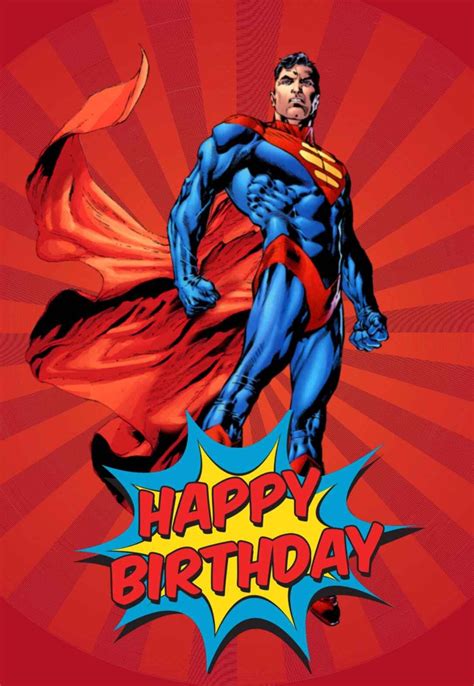 Free Printable Superhero Birthday Cards Many Categories