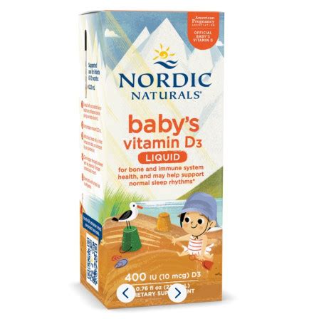 Nordic Naturals Babys Vitamin D3 400 IU Protein4e