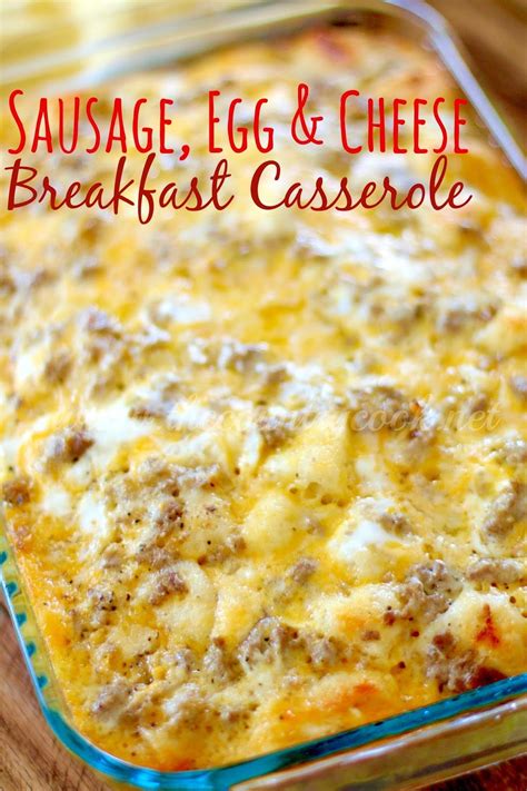 Sausage Egg Cheese Breakfast Casserole Overnight at Janet Rojo blog