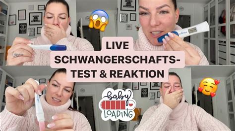 LIVE SCHWANGERSCHAFTSTEST REAKTION Nach 10 Monate KiWu 3 Tage Vor