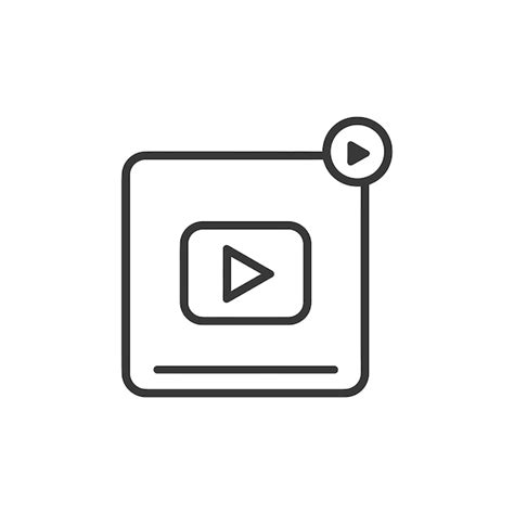 Video Player Icon with Play Button and Horizontal Line | Premium AI ...