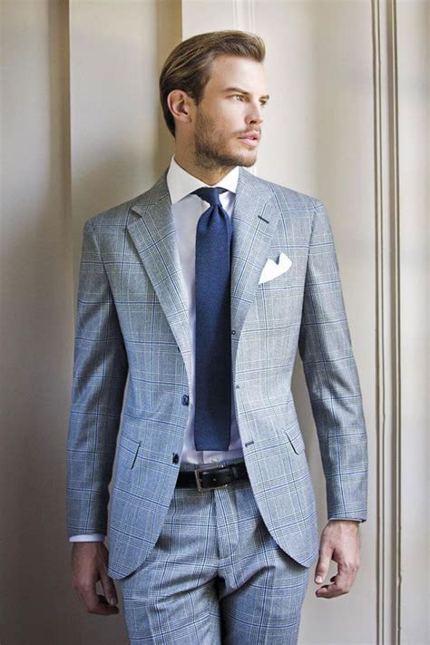 Men S Fashion Style Mens Fashion Suits Blue Plaid Suit