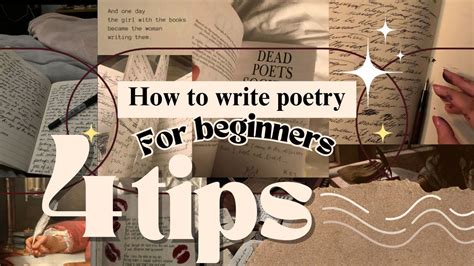 HOW To Write POETRY For BEGINNERS 4 TIPS You MUST Know YouTube