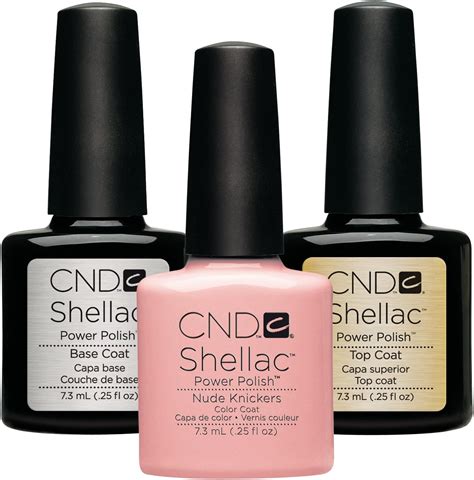 CND Original Shellac Nude Knickers Plus Base Coat Plus Top Coat 7 3 Ml