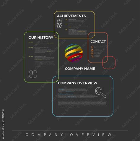 Company infographic overview design template Stock Vector | Adobe Stock