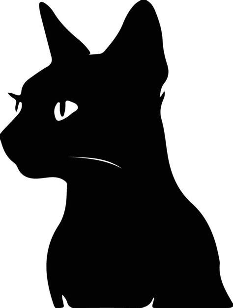 Siamese Cat silhouette portrait 38495510 Vector Art at Vecteezy