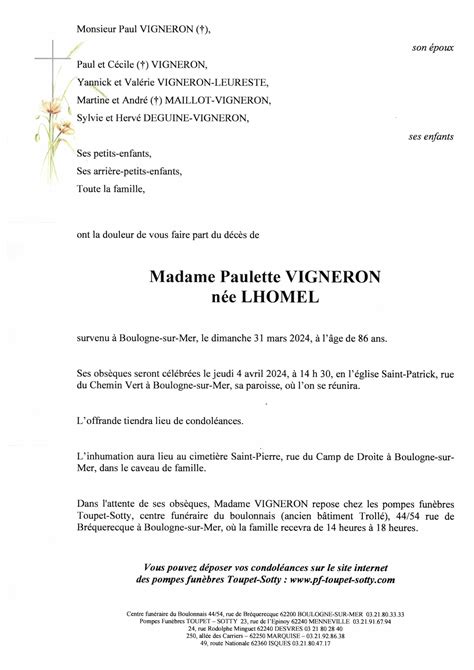 Madame Paulette Vigneron Pompes Fun Bres Toupet Sotty