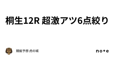 🔥桐生12r🔥 超激アツ🔥6点絞り🔥｜競艇予想 虎の城