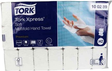 Tork Xpress Zachte Multifold Handdoek Premium Laags Wit H