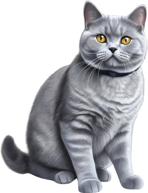 Premium Psd Coloredpencil Sketch Of A British Shorthair Cat Aigenerated