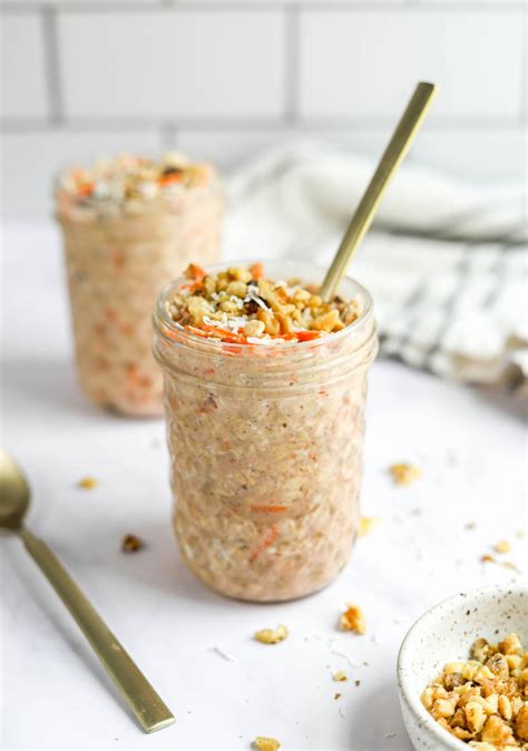 Healthy Carrot Cake Overnight Oats 10 Minutes Eating Bird Food