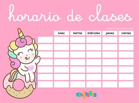 Moldes De Horarios De Clases Para Imprimir Variaciones Clase