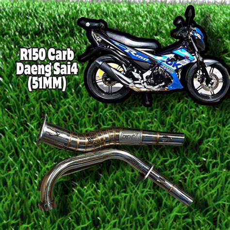 Stainless Big Elbow R150 Carb Raider Fi Daeng Sai4 51MM Shopee