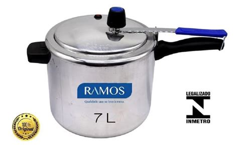 Panela Pressão 7 Lts Aluminio Polido Para Feijoada Inmetro Ramos