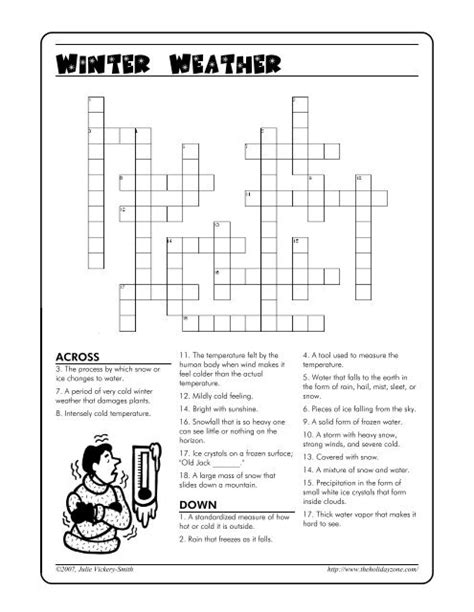 Winter Weather Crossword