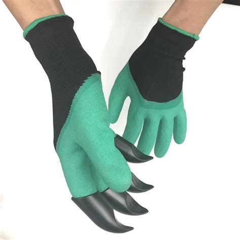 Waterproof Rubber Gloves Garden Digger Gloves With Claws Quick Plant