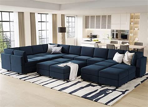 Belffin Modular Large Sectional Sofa With Storage Seat Oversized U