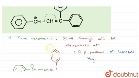 Find Total Number Of The Position Where Positive Charge Can Be Delocalized By True Resonance E