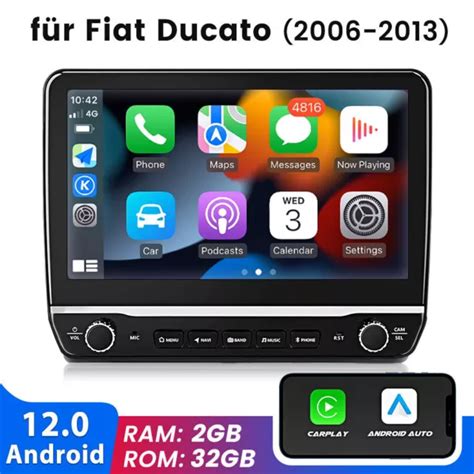 Carplay Android Autoradio Dab Gps Navi Go Pour Fiat Ducato