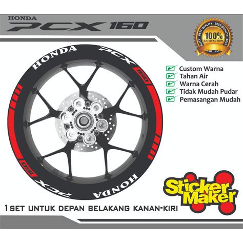 Jual COD Stiker List Velg Honda Pcx 160 Sticker Cutting List Felek