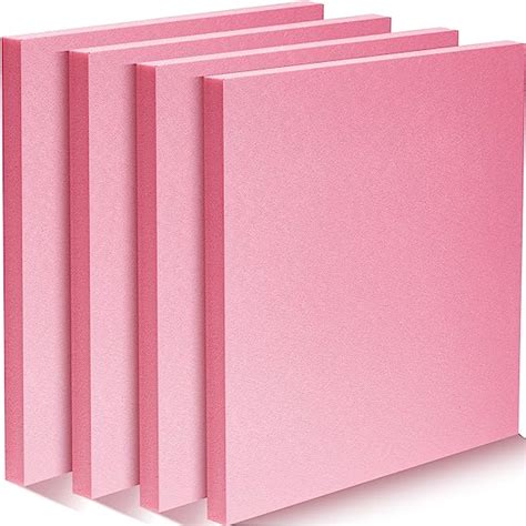 4 Pieces 1 X 1 Pink Insulation Foam 0 79 Inch Thick Polystyrene Rectangles Xps