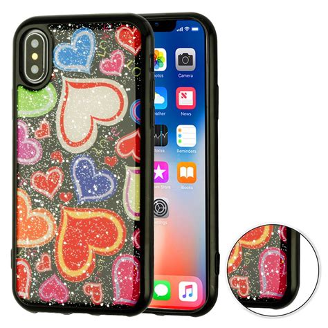 Iphone X Case Iphone 10 Case By Insten Hearts Tpu Rubber Candy Skin Case Cover For Apple