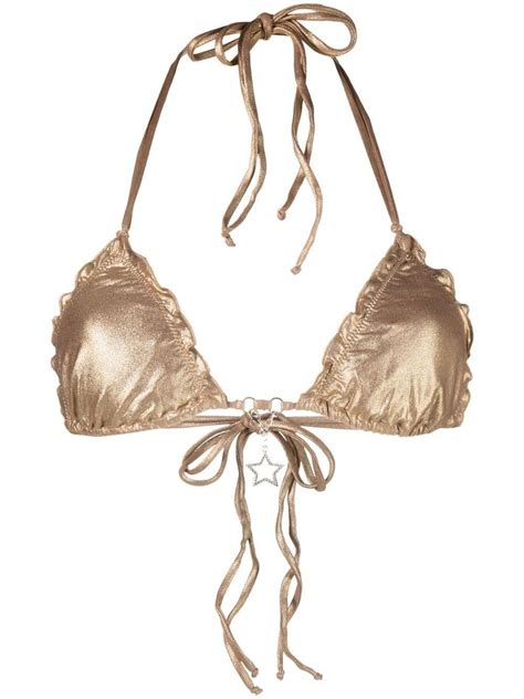 Agent Provocateur Berry Star Charm Triangle Bikini In Natural Lyst