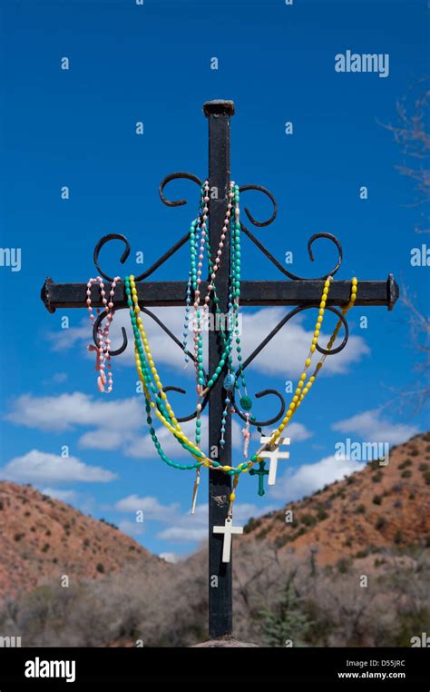 One Cross At The Stations Of The Cross Outside Of Santuario De Chimayo