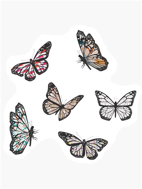 Colorful Butterfly Pack Sticker By KateSinclair Redbubble