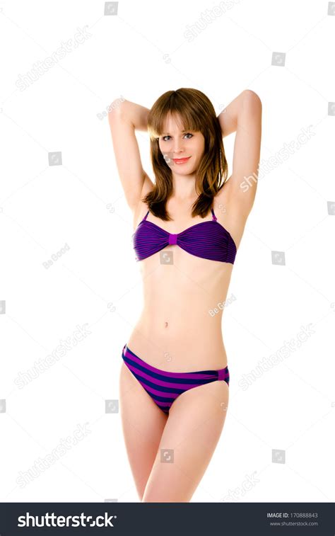 Woman Bikini Isolated On White Background Stock Photo Shutterstock