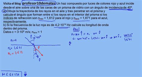 Ley De Snell Longitud De Onda Ejercicios Resueltos Parte 1 Prisma Youtube