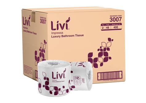 Livi Impressa Embossed Toilet Tissue Ply Sheets Per Roll