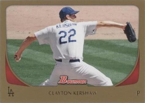 2011 Bowman Gold 65 Clayton Kershaw For Sale Online EBay