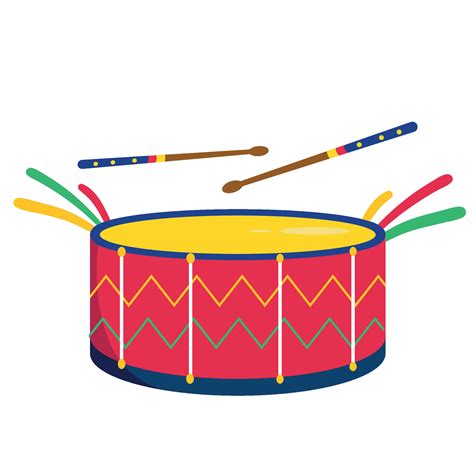 A Colorful Drum With Two Sticks On It 49618829 Vector Art At Vecteezy