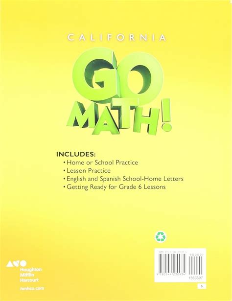 Practice Workbook Grade Houghton Mifflin Harcourt Go Math