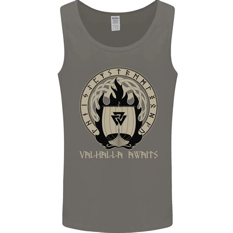 Vikings Valhalla Awaits Valknut Symbol Odin Mens Vest Tank Top EBay