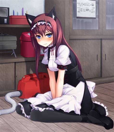 Anime Art Meido Maid Uniform Cosplay Neko Nekomimi