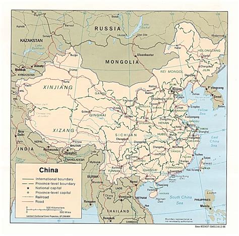 Map Of China Labeled