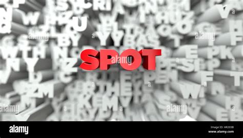 Spot Red Text On Typography Background D Rendered Royalty Free