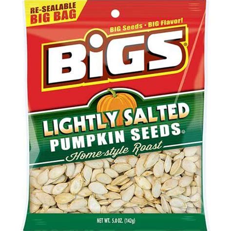 Bigs Simply Salted Pumpkin Seeds Home Style Roast 5 Ounce 12 Per