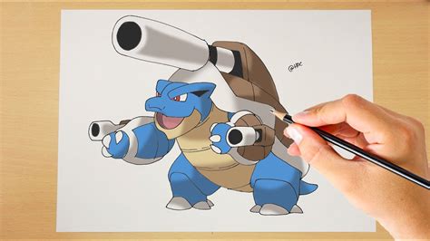 How To Draw Mega Blastoise Step By Step Pokémon 009 Youtube