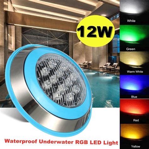 12v 24v 12w rgb subaquático à prova d água LED Light Glow Show para