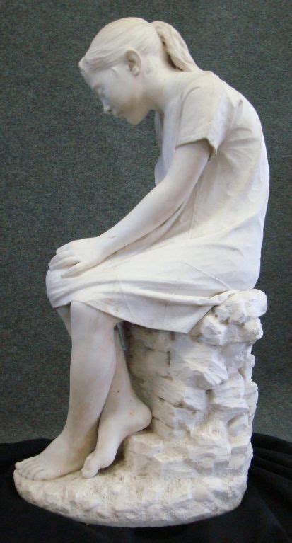 A Life Size Marble By Salvatore Albano Girl Sewing For Sale At 1stdibs Albano Girl