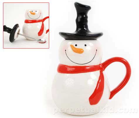 SNOWMAN COCOA MUG & SPOON SET