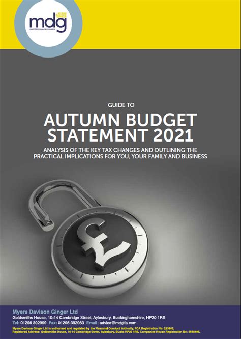 Guide to the Autumn Budget Statement 2021 | Myers Davison Ginger