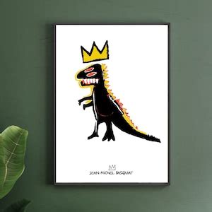 Basquiat Dinosaur Print, Basquiat Printable, Basquiat Wall Art, Basquiat Art Print, Basquiat ...