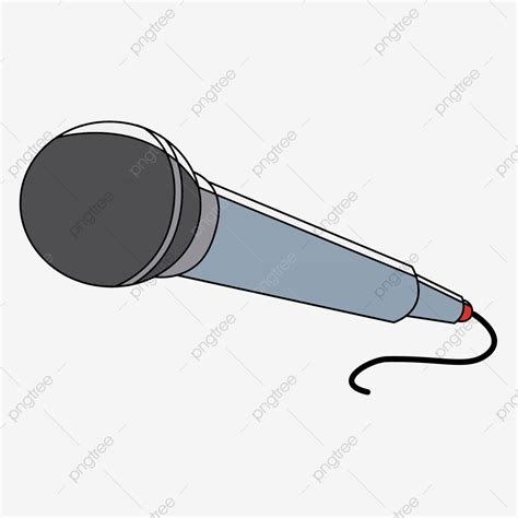 Microphone Illustration Vector Art PNG Silver Grey Microphone