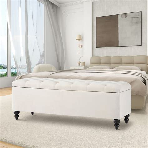 Ottoman With Storage 502 Inches Upholstered Fabric Storage Ottoman