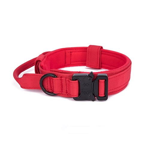 Tactical Dog Collar Military Nylon Metal Buckle With Control Handle For